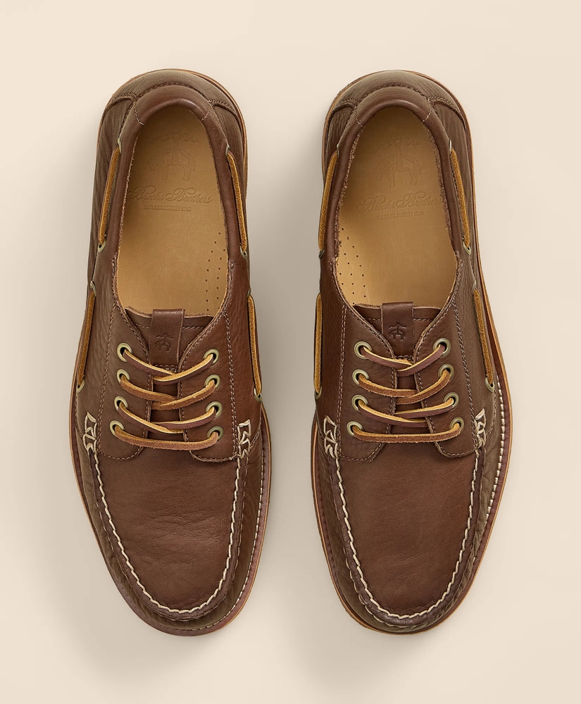 Tumbled Leather Boat Shoes, image 3