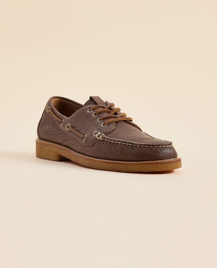 Tumbled Leather Boat Shoes, image 4