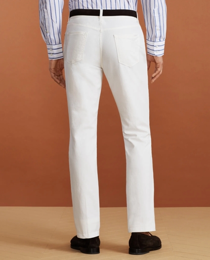 Golden Fleece® Five-Pocket Stretch Cotton-Linen Trousers, image 3