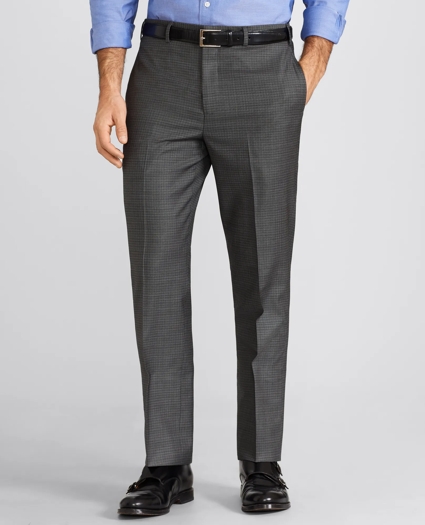 Brooks Brothers Flex Regent-Fit Micro-Check Wool Trousers, image 1