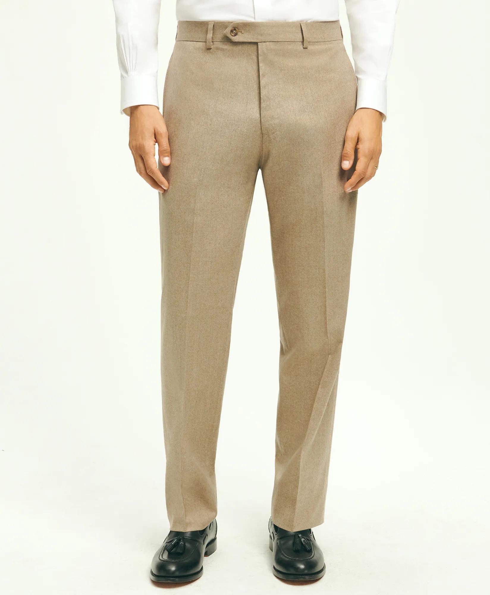 Traditional Fit Wool Flannel Dress Pants, image 1