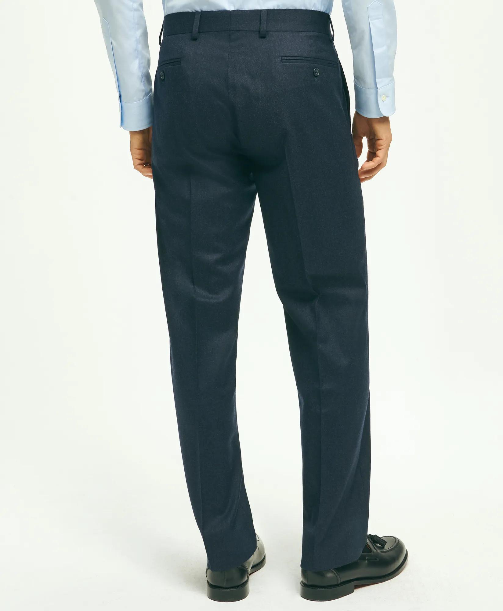Traditional Fit Wool Flannel Dress Pants