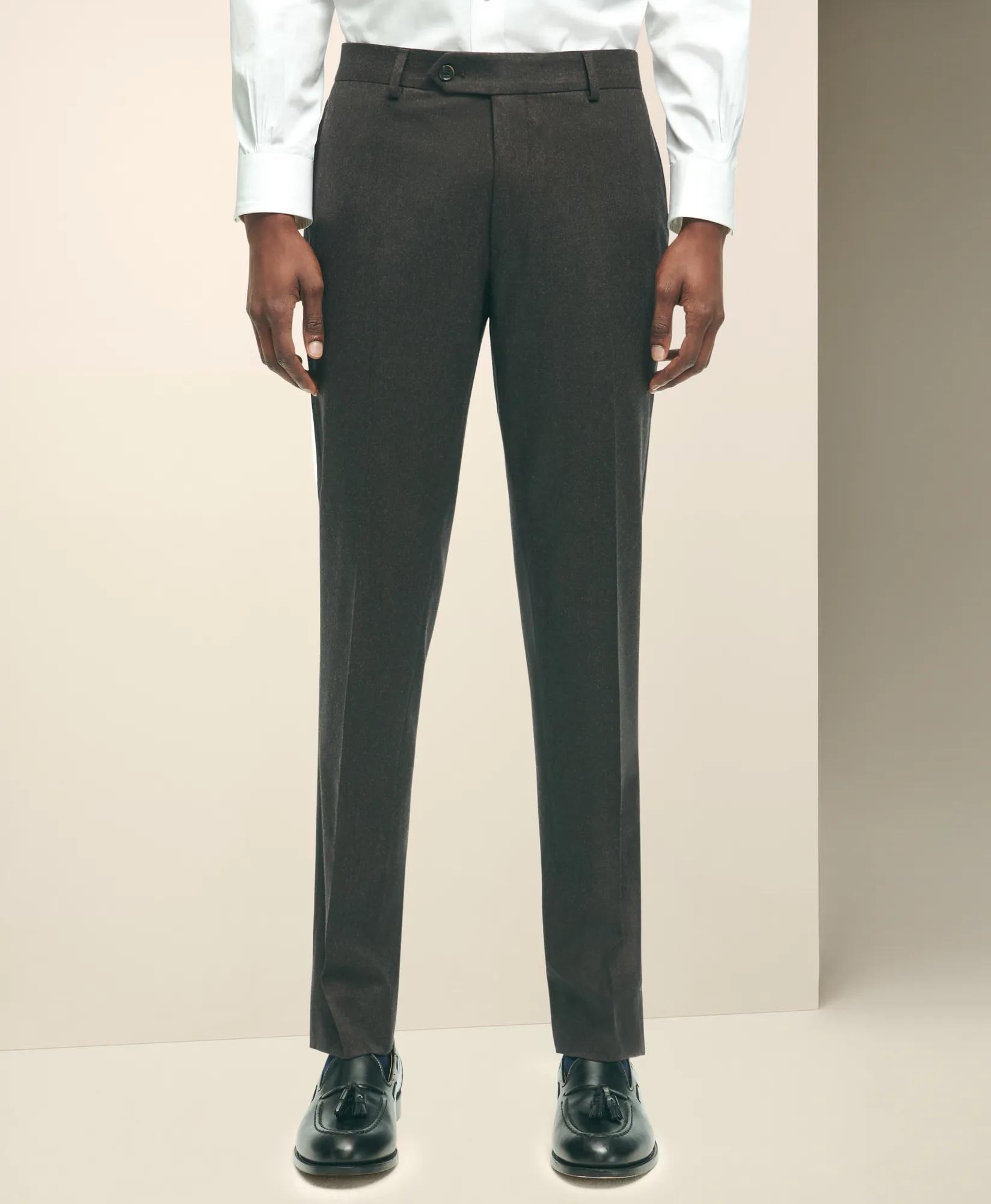 Slim Fit Wool Flannel Dress Pants, image 1