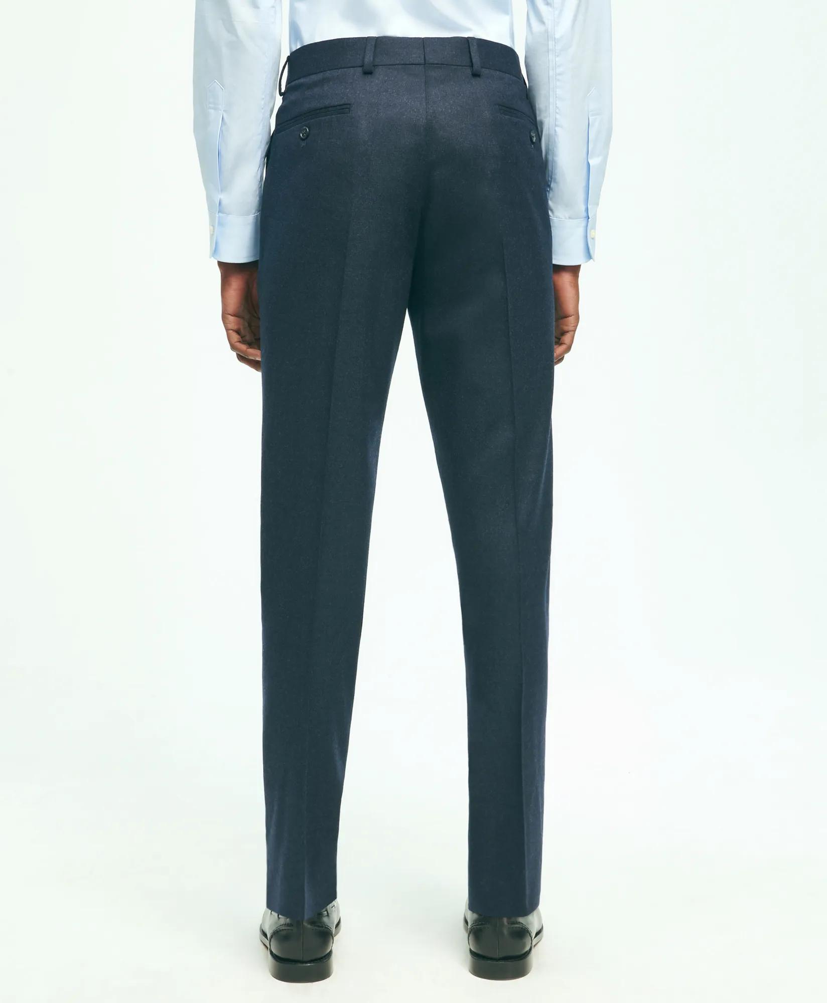Slim Fit Wool Flannel Dress Pants