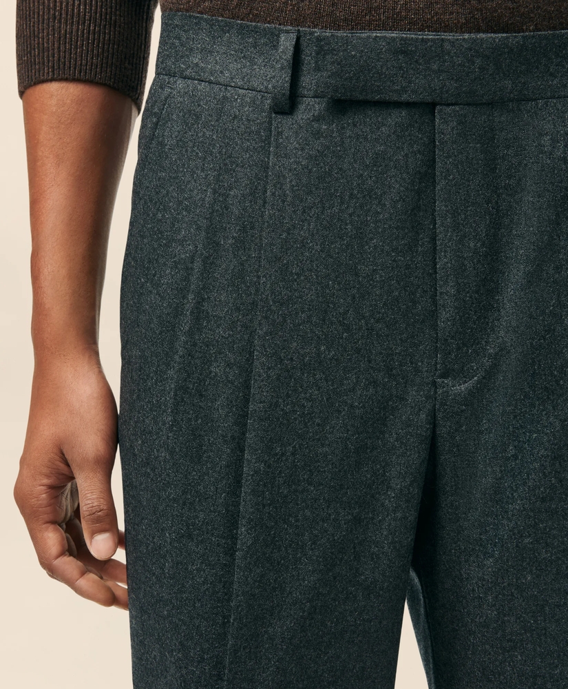 Classic Fit Double-Pleated Dress Pants in Wool Flannel, image 3