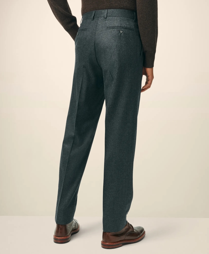 Classic Fit Double-Pleated Dress Pants in Wool Flannel, image 4