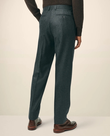 Classic Fit Double-Pleated Dress Pants in Wool Flannel, image 4