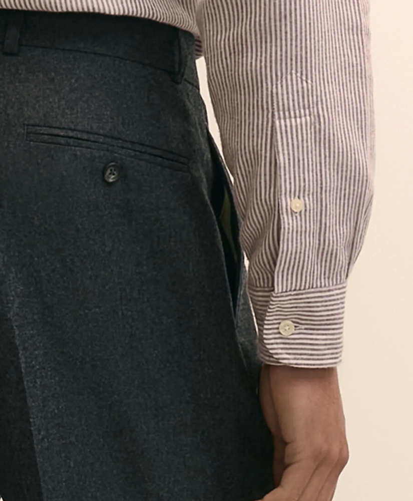 Classic Fit Double-Pleated Dress Pants in Wool Flannel, image 5