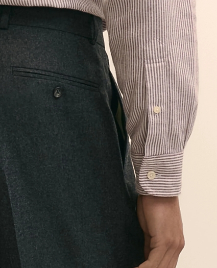 Classic Fit Double-Pleated Dress Pants in Wool Flannel, image 5