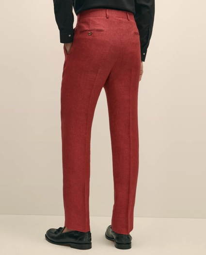 Classic Fit Linen Herringbone Dress Pants, image 3