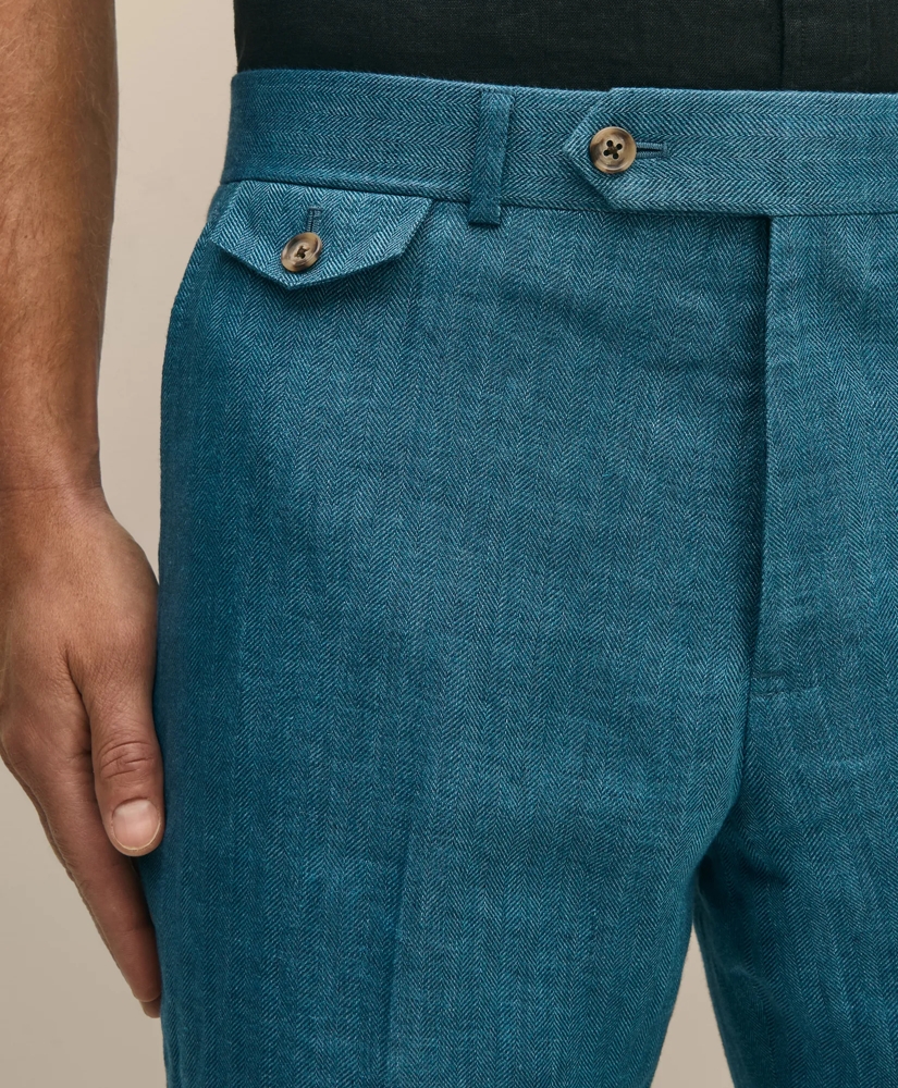 Classic Fit Linen Herringbone Dress Pants, image 4