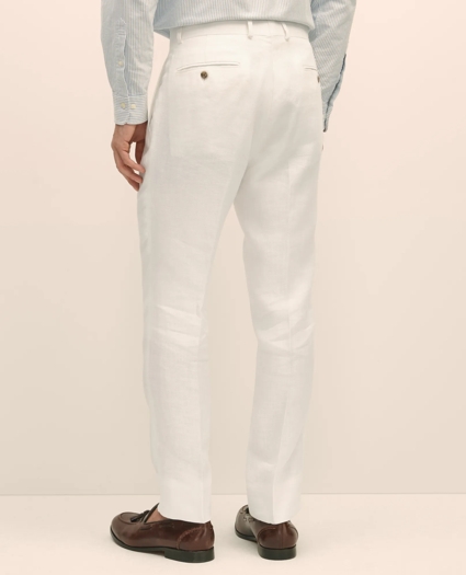 Classic Fit Linen Herringbone Dress Pants, image 3