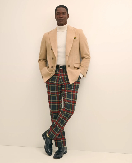 Classic Fit Wool-Blend Tartan Dress Pants, image 1