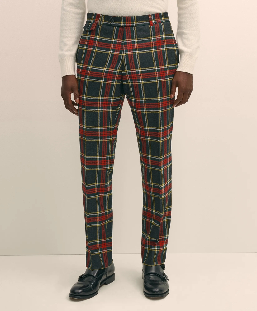 Classic Fit Wool-Blend Tartan Dress Pants, image 2