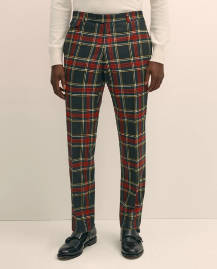 Classic Fit Wool-Blend Tartan Dress Pants, image 2
