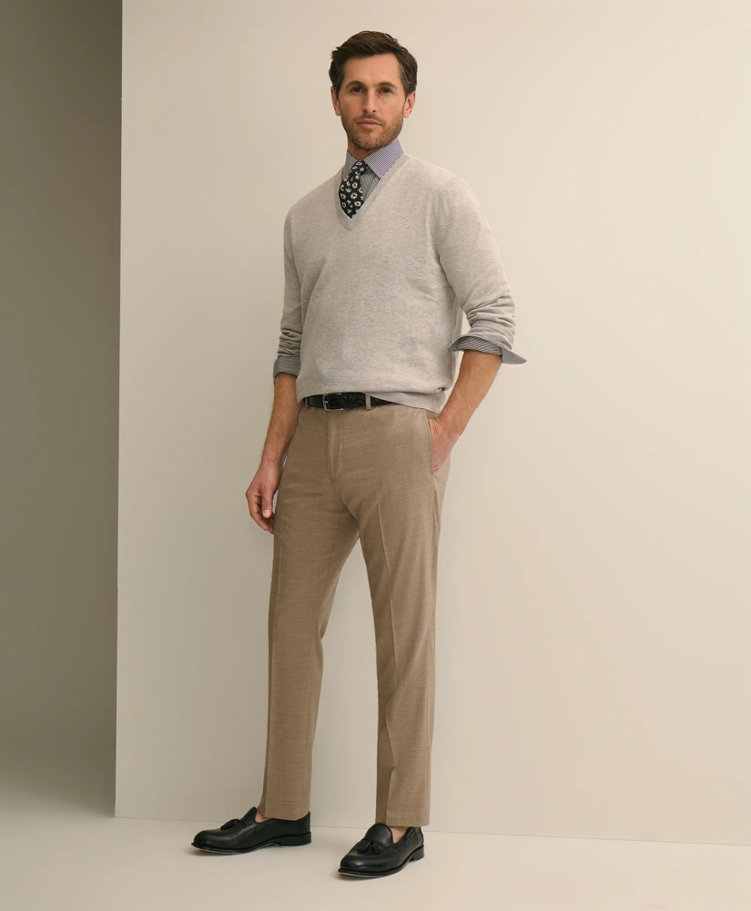 Classic Fit Wool Blend Plain Front 1818 Trousers, image 1