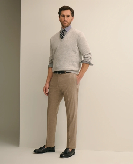 Classic Fit Wool Blend Plain Front 1818 Trousers, image 1