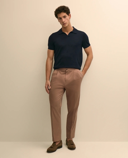 Classic Fit Cotton Blend Side-Tab Dress Pants, image 1