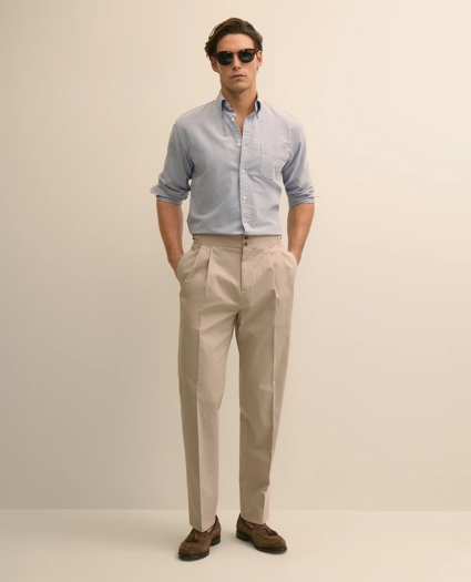 Classic Fit Cotton Blend Side-Tab Dress Pants, image 1