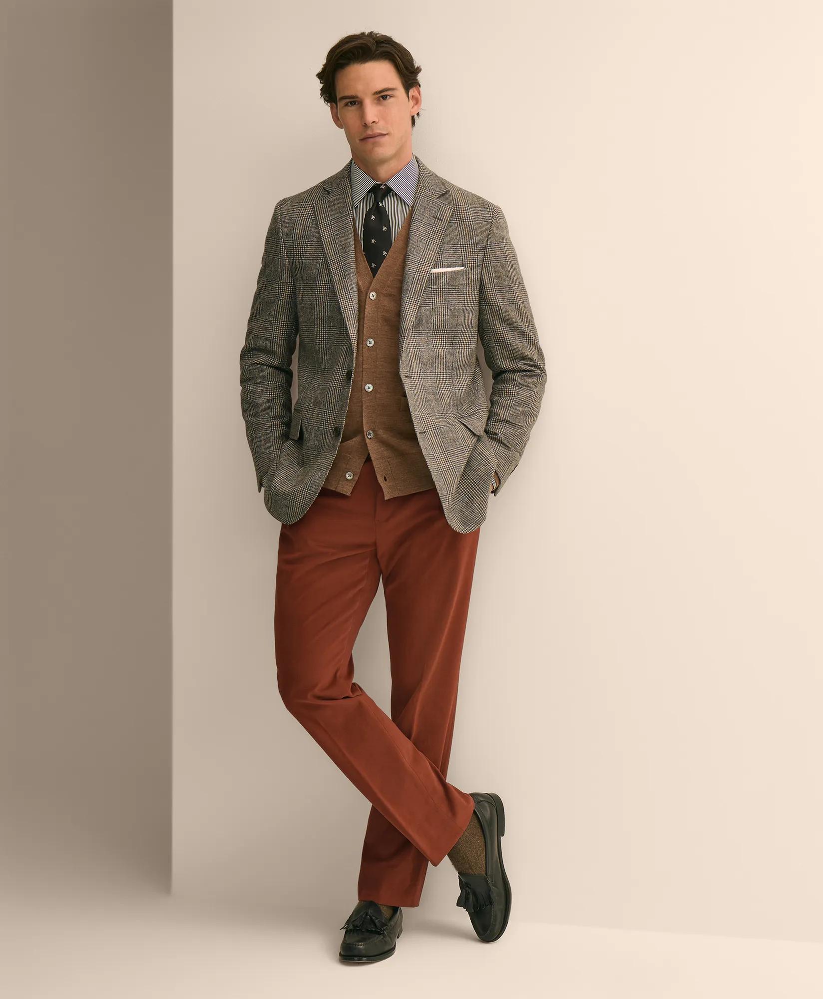 Classic Fit Cotton Blend Moleskin Dress Pants, image 1