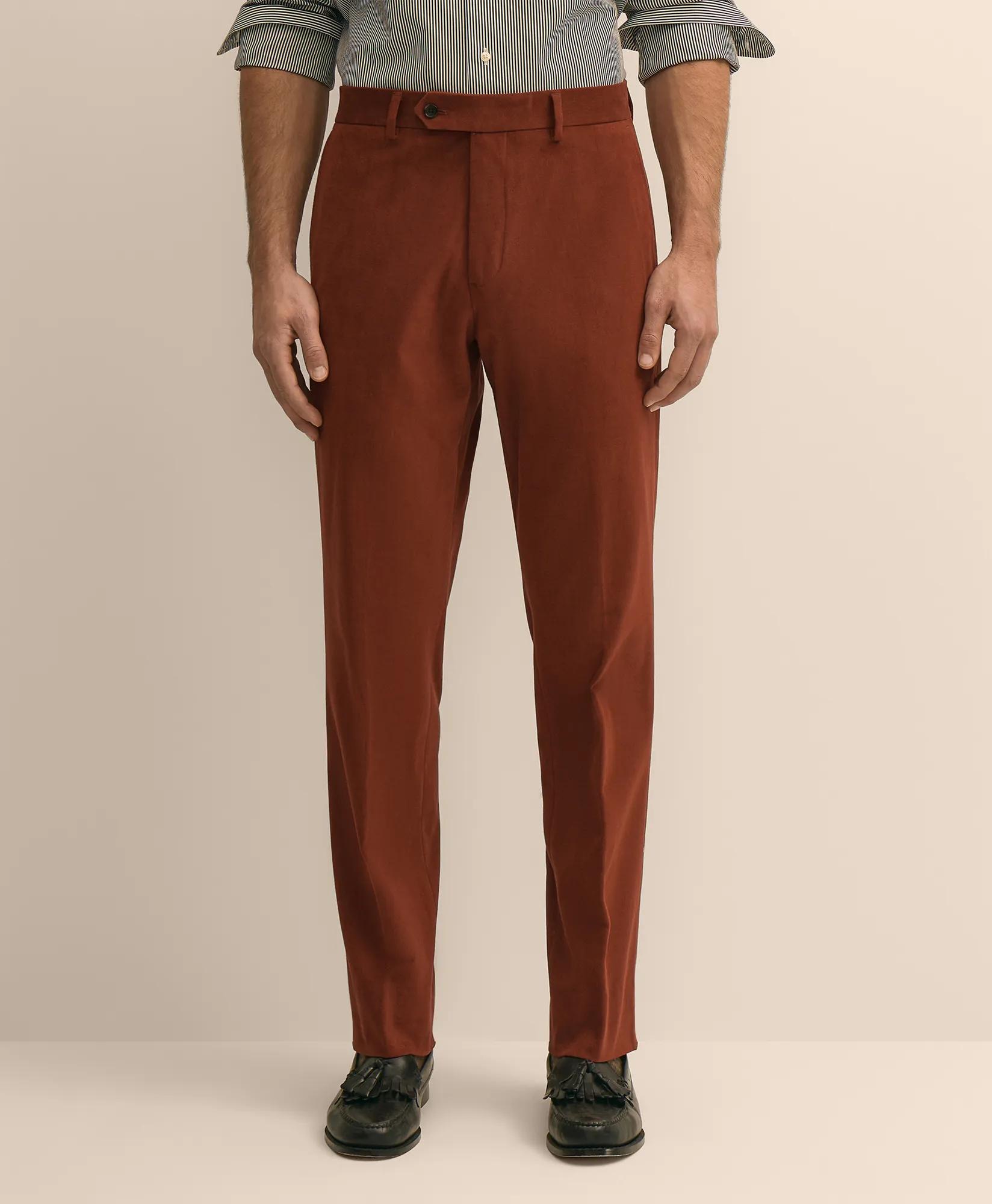 Classic Fit Cotton Blend Moleskin Dress Pants, image 2