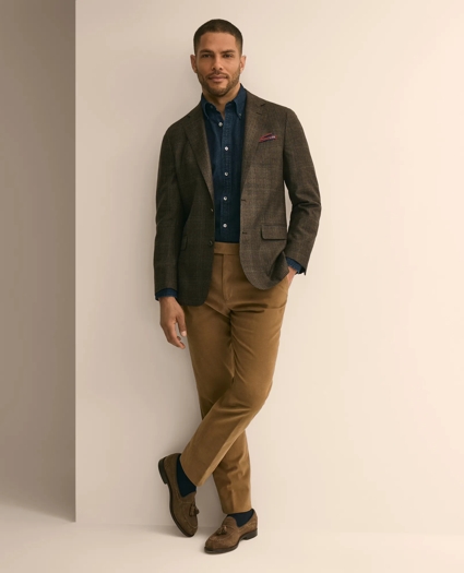 Classic Fit Cotton Blend Moleskin Dress Pants, image 1