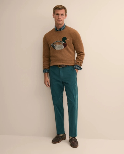 Classic Fit Cotton Blend Moleskin Dress Pants, image 1