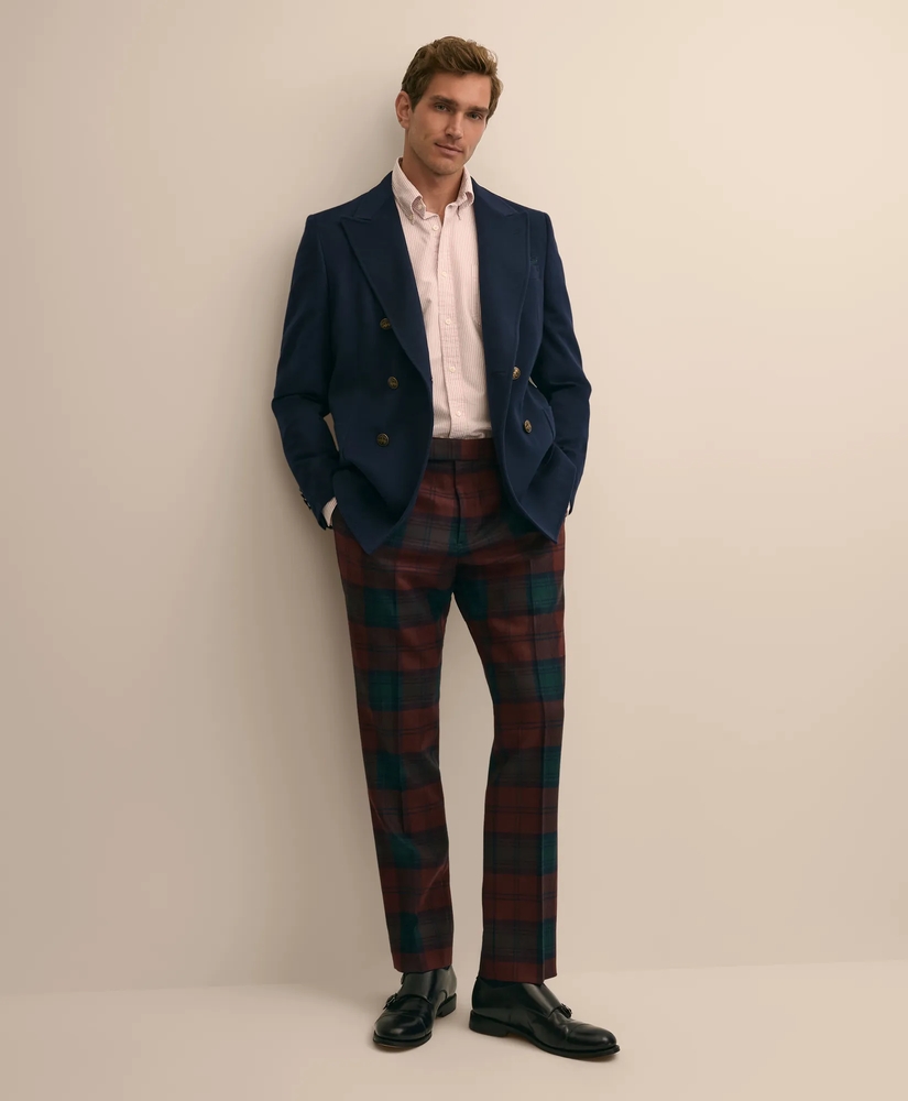 Classic Fit Wool Blend Tartan Dress Pants, image 1