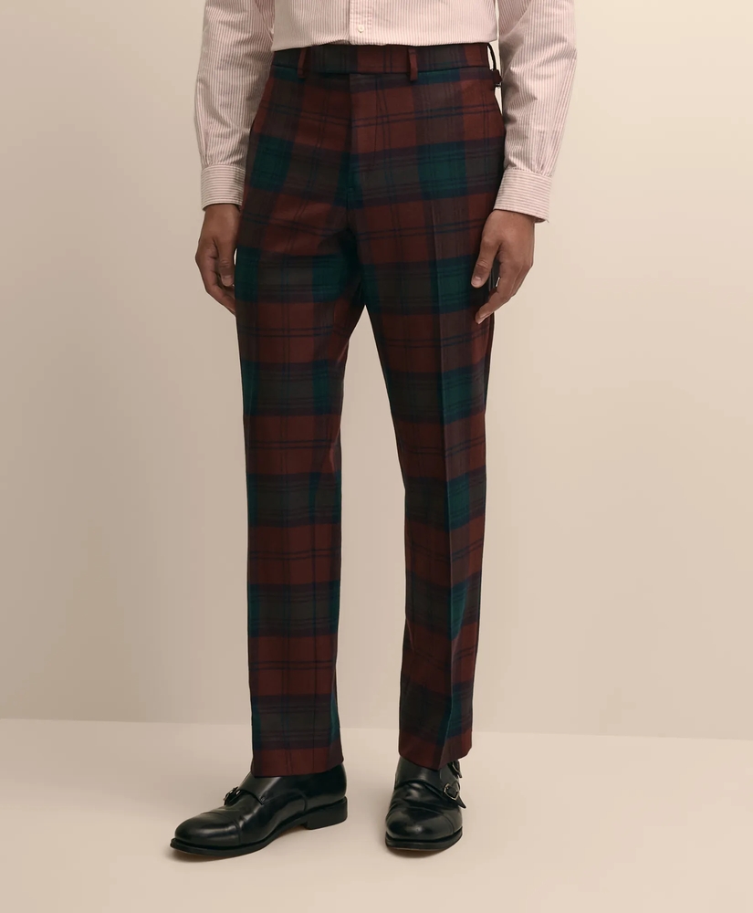 Classic Fit Wool Blend Tartan Dress Pants, image 2