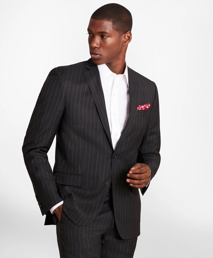 BrooksGate™ Regent-Fit Striped Wool Twill Suit Separates