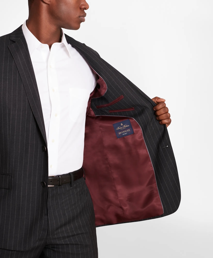 BrooksGate™ Regent-Fit Striped Wool Twill Suit Separates