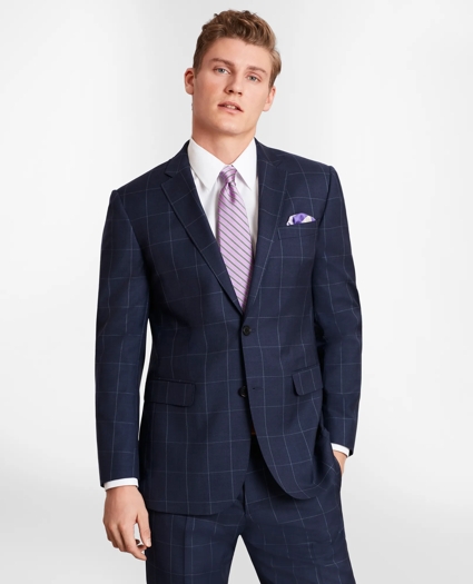 Brooks Brothers Milano-Fit Windowpane Wool Twill Suit Jacket, image 1