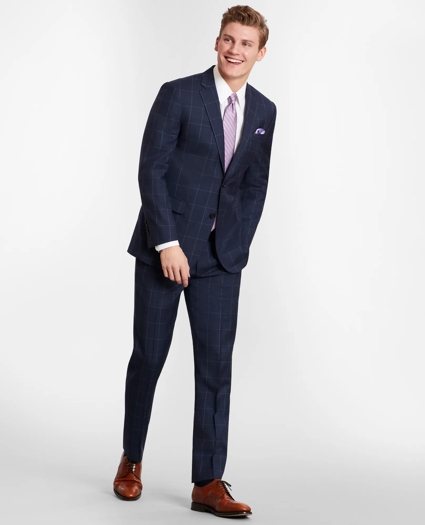 Brooks Brothers Milano-Fit Windowpane Wool Twill Suit Jacket, image 2