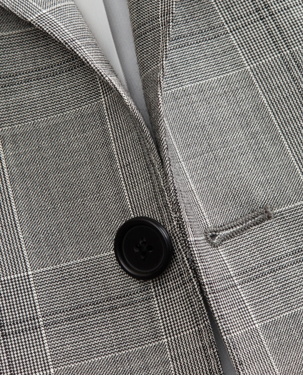 Regent Fit Three-Button Plaid 1818 Suit, image 2