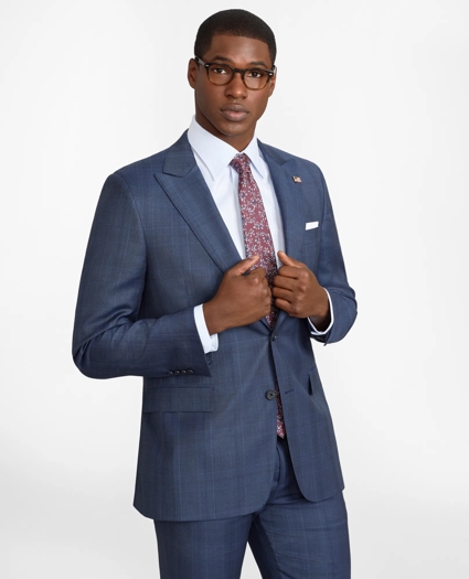Regent Fit Three-Button Plaid 1818 Suit, image 3