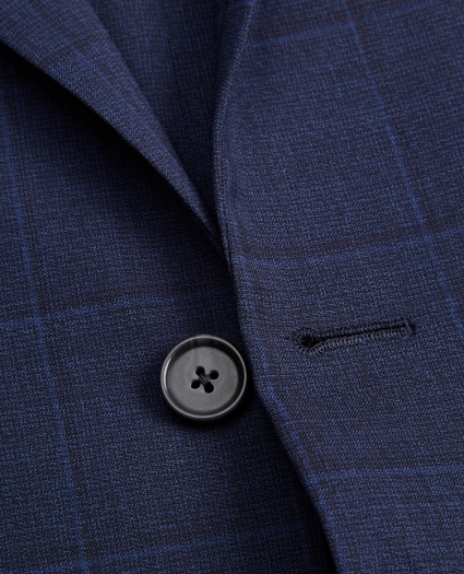 Regent Fit Brooks Brothers Cool Navy Plaid Suit, image 2