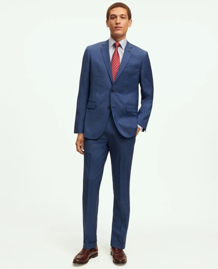 Slim Fit Wool Overcheck 1818 Suit, image 1