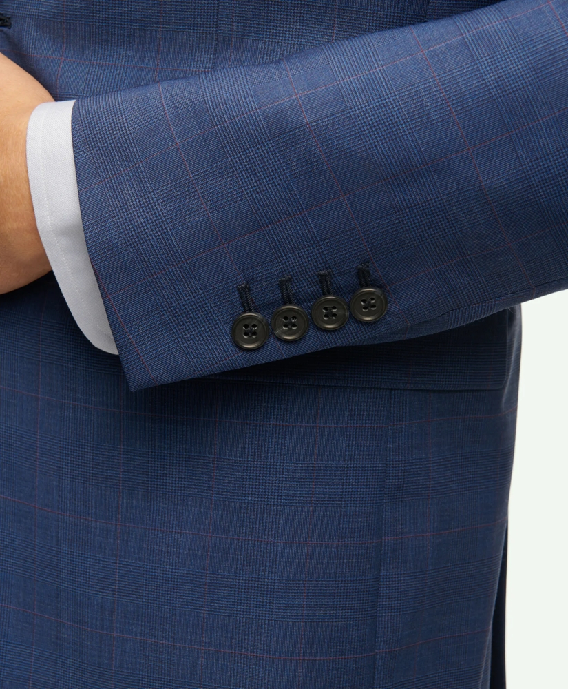 Slim Fit Wool Overcheck 1818 Suit, image 4