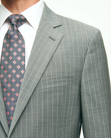Madison Fit Wool Pinstripe 1818 Suit, image 3
