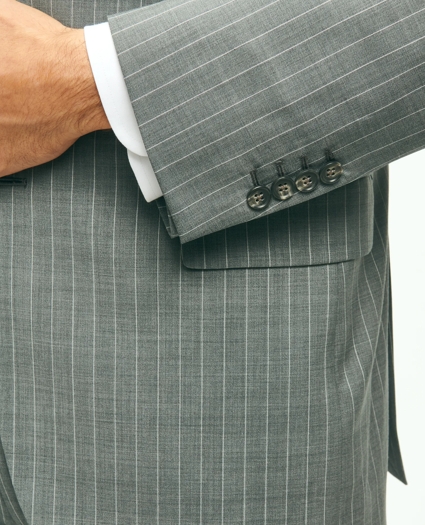 Madison Fit Wool Pinstripe 1818 Suit, image 4