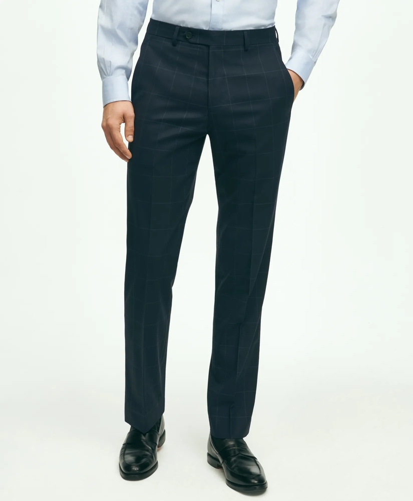 Brooks Brothers Explorer Collection Regent Fit Merino Wool Windowpane Suit  Pants