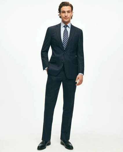 Brooks Brothers Explorer Collection Regent Fit Merino Wool Windowpane Suit  Pants