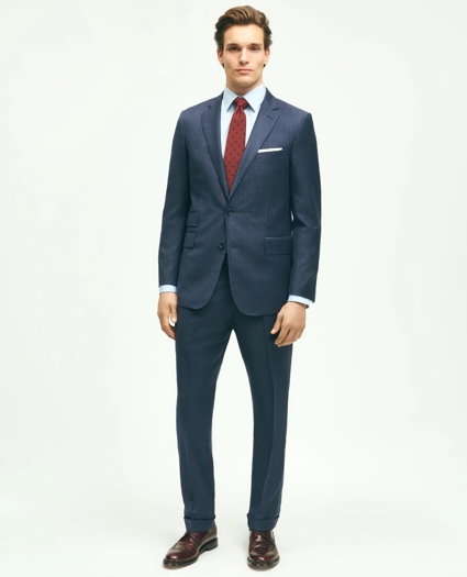 Classic Fit Stretch Wool Flannel Pinstripe 1818 Suit, image 1