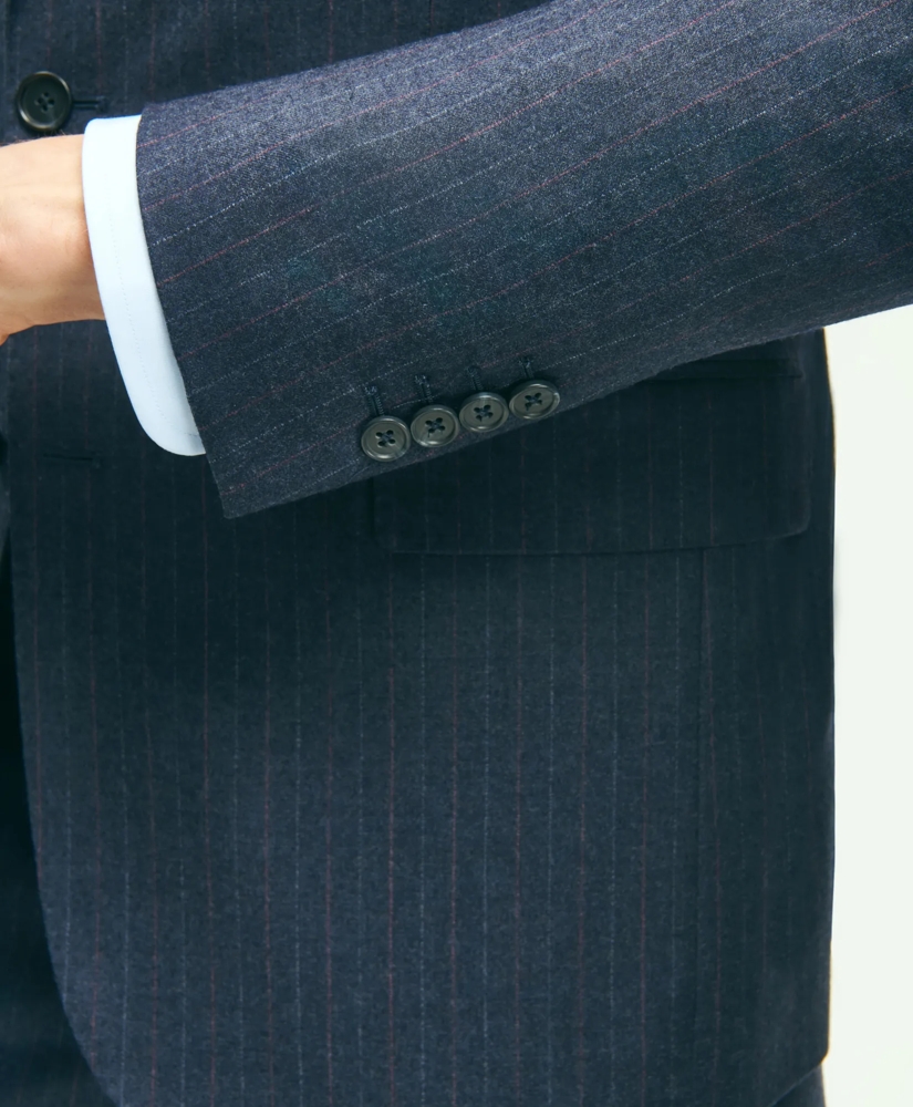 Classic Fit Stretch Wool Flannel Pinstripe 1818 Suit, image 6