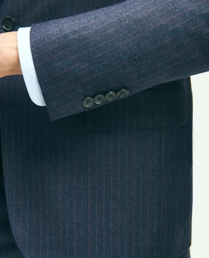 Classic Fit Stretch Wool Flannel Pinstripe 1818 Suit, image 6
