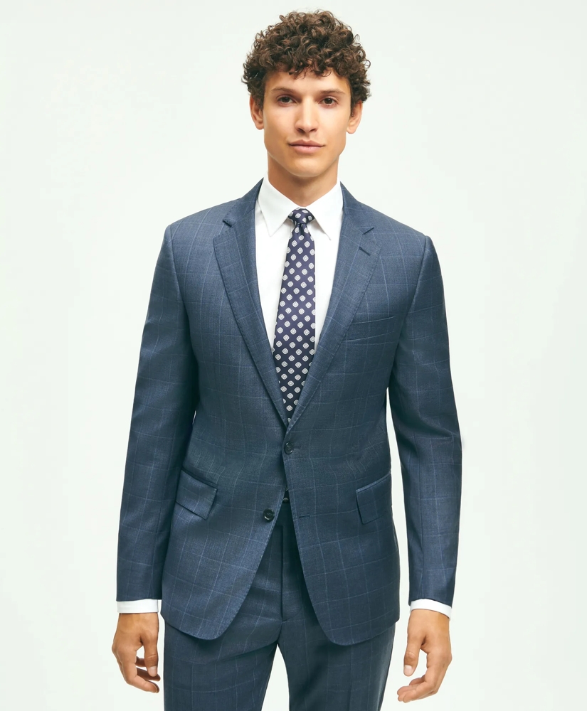 Classic Fit Wool Windowpane 1818 Suit, image 3