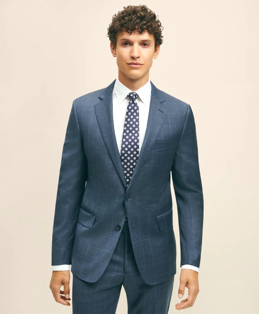 Classic Fit Wool Windowpane 1818 Suit, image 3