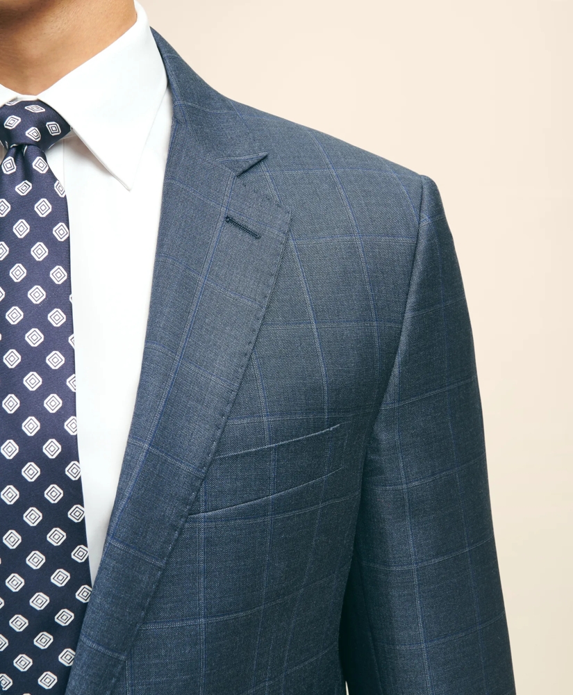 Classic Fit Wool Windowpane 1818 Suit, image 4