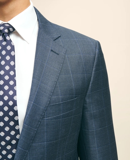 Classic Fit Wool Windowpane 1818 Suit, image 4