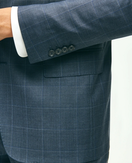 Classic Fit Wool Windowpane 1818 Suit, image 5